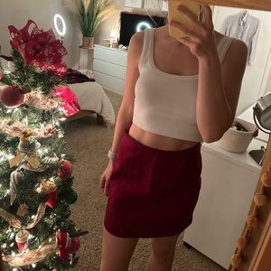 Altar’d State medium red mini denim skirt